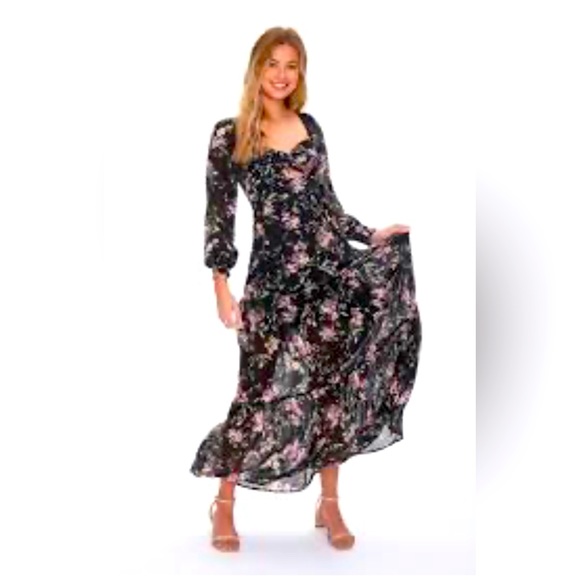 Forever 21 Floral Print Maxi Dress - Size M - Picture 1 of 10